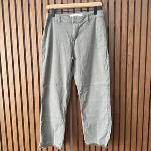 Frank & Eileen Kinsale Performance Pant In Sage Womens Flax Cotton Blend Size 8